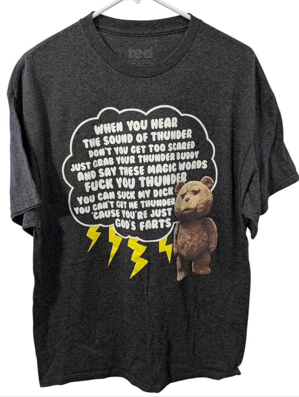 Ted Plush Graphic Tee - Dark Gray